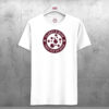 Claret-And-Blue-White-T-shirt