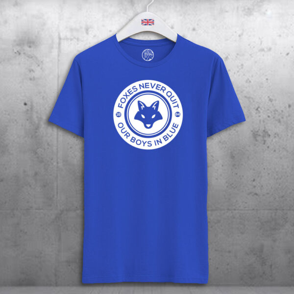 Foxes-Never-Quit-Blue-T-shirt