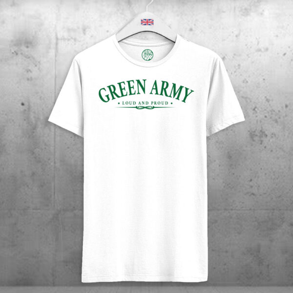 Green-Army-White-T-shirt